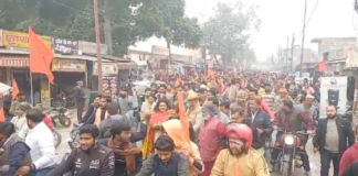 हाथरस: हाथरस में आरएसएस, विहिप, और भाजपा के नेतृत्व में श्रीराम दूत संकल्प सिद्ध बाइक यात्रा निकाली गई।