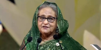 बांग्लादेश की प्रधानमंत्री शेख हसीना  लगातार पांचवीं बार देश की सत्ता संभालेंगी।