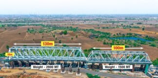 गुजरात: बुलेट ट्रेन परियोजना के लिए 130 मीटर लंबा स्टील ब्रिज बनकर तैयार